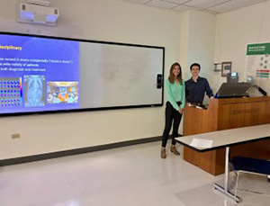 Residents giving presentation