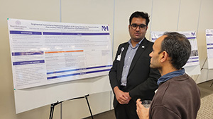 Arsalan Nadeem presenting work at Northwestern University's Feinberg School of Medicine